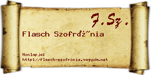Flasch Szofrónia névjegykártya